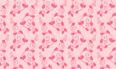 Valentine Flower pattern background, with pink flower elegant design.