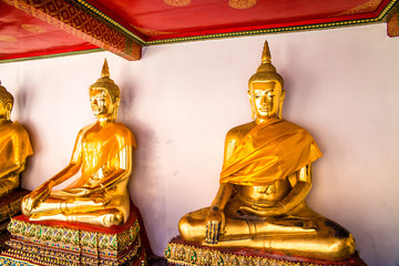 A beautiful view of Wat Pho temple in Bangkok, Thailand.