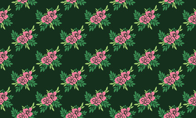 Valentine Flower pattern background, with pink flower elegant design.