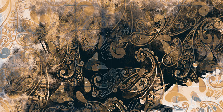 Floral grunge decorative background, Beautiful vintage texture, antique look designs 