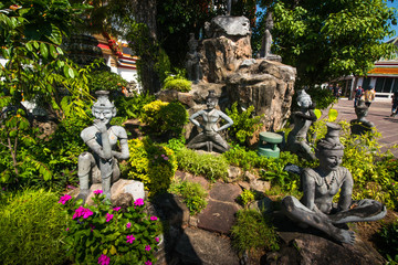 A beautiful view of Wat Pho temple in Bangkok, Thailand.
