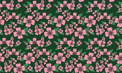 Valentine floral pattern background, with leaf flower seamless design.