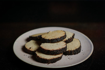 Tahini cookies with black sugar
