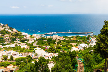 View of Marina Grande where all visitors to Capri arrive