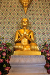 A beautiful view of Wat Traimit temple in Bangkok, Thailand.