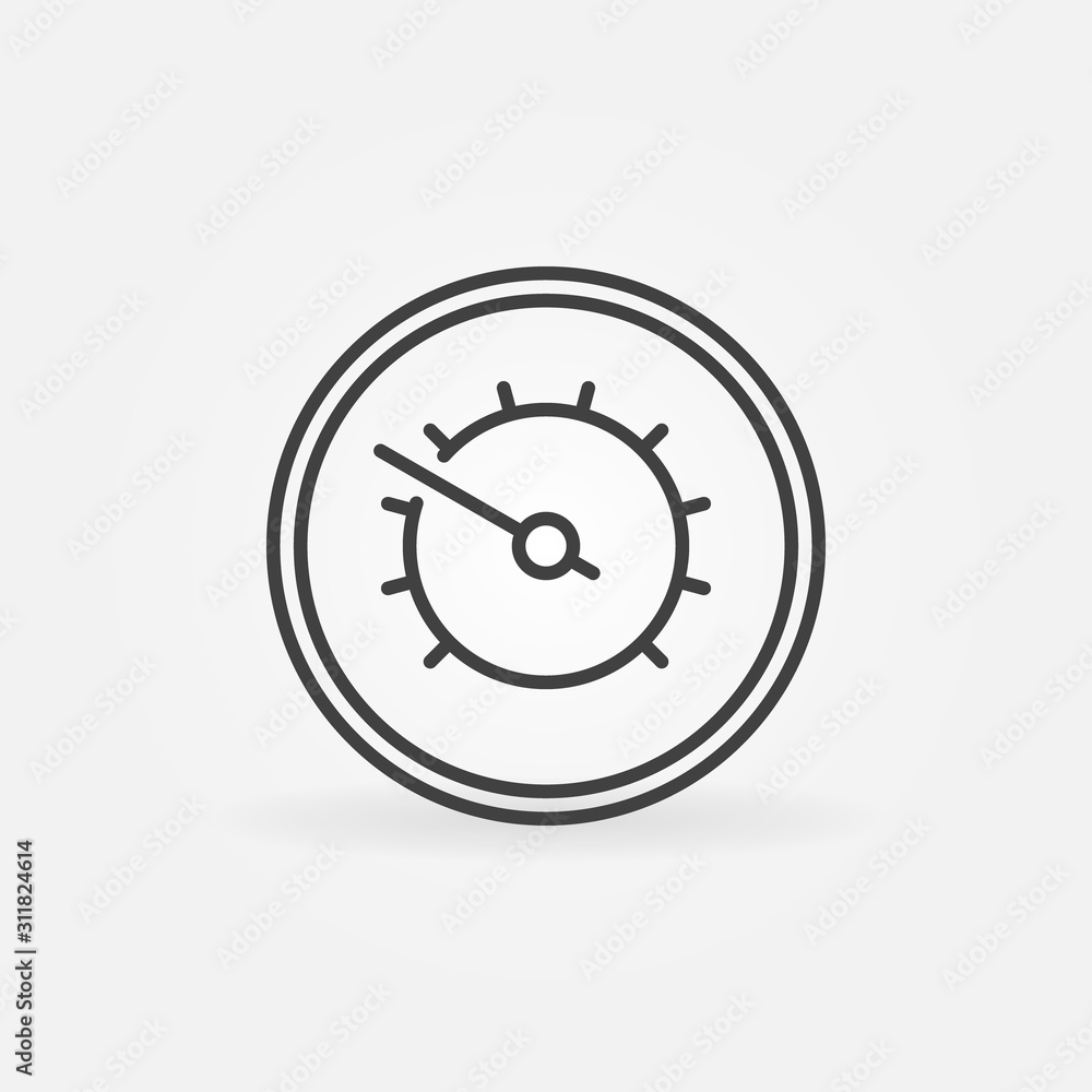 Poster Manometr vector concept icon or symbol in thin line style