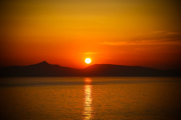 Sunset Greek Isles Santorini Greece
