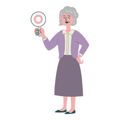 シニア　女性　マルバツ