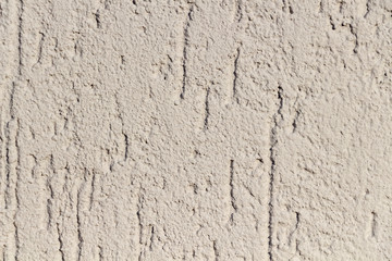 The texture of the stucco wall of the house.