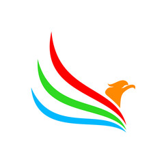 Colorful Eagle Logo Template Design Vector, Creative Eagle Logo concept