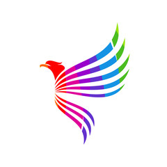 Colorful Eagle Logo Template Design Vector, Creative Eagle Logo concept