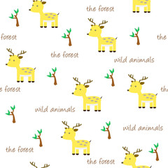 Seamless deer background