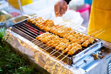 Pork Satay with peanut sauce