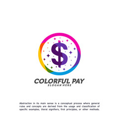 Colorful Money Logo Template Design Vector, Creative Money Logo concept
