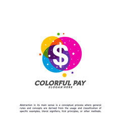 Colorful Money Logo Template Design Vector, Creative Money Logo concept