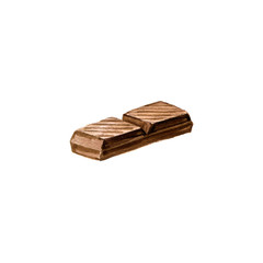 watercolor drawing chocolate
