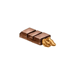 watercolor drawing chocolate