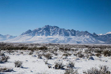 Snow covered peak in New Mexico
