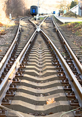 two railway tracks