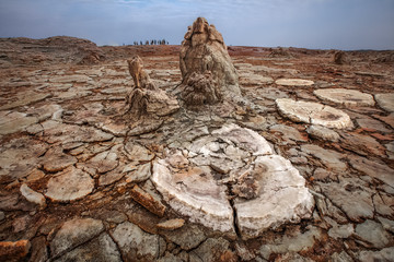 Dallol volcano in Danakil Depression - Afar region - Ethiopia