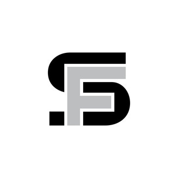 Initial letter fs or sf logo vector templates