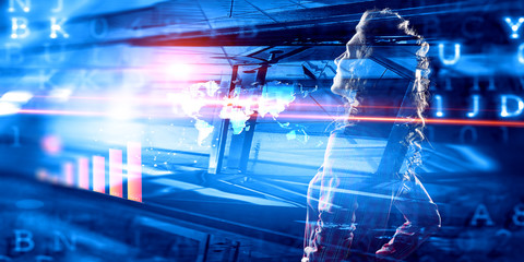 Latest technologies for business. Mixed media