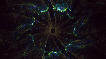 Fractal 3D rendering abstract light background