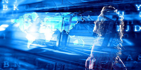 Latest technologies for business. Mixed media