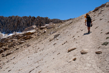 Backpacker in the Sierra Nevada