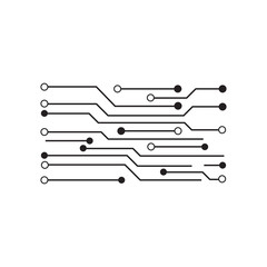 Circuit electronic pattern logo design illustration template