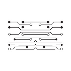 Circuit electronic pattern logo design illustration template