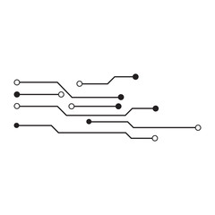 Circuit electronic pattern logo design illustration template