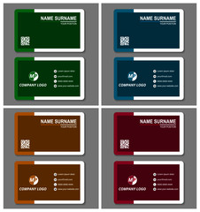 Business card design vector simple identity