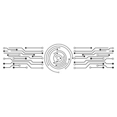 Circuit electronic pattern logo design illustration template