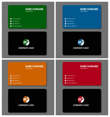 Fototapeta na wymiar Business card design vector simple identity
