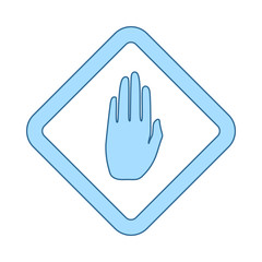 Obraz premium Icon Of Warning Hand