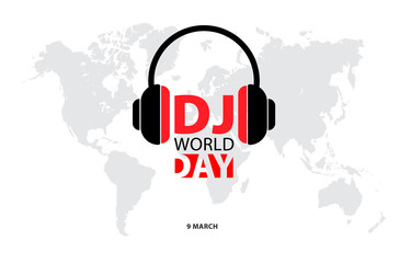 World dj day. White background. Vector illustration. 