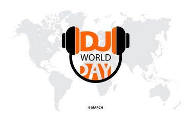World dj day. White background. Vector illustration.
