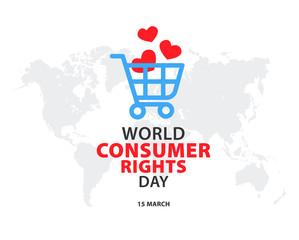 World consumer rights day 15 march. logo design. 