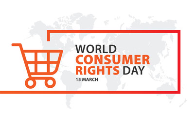 World consumer rights day 15 march. logo design. 