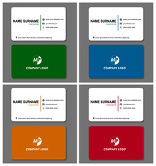 Business card design vector simple identity