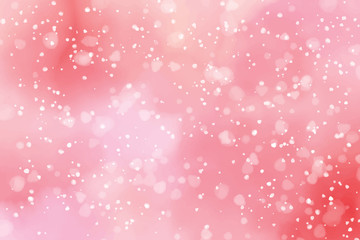 watercolor red and pink valentine's day bokeh banner background