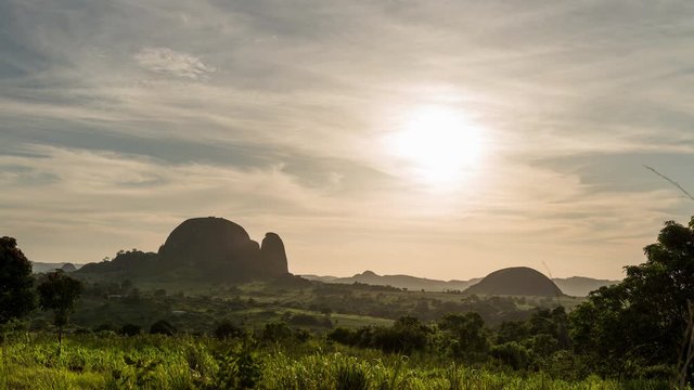 sunset time lapse Canga, cuanza ,sul angola, africa