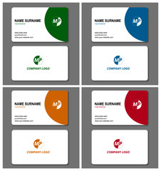 Business card design vector simple identity