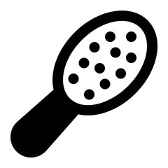 Hair Brush Glyph Icons Vector