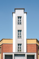 Fototapeta na wymiar Domus Tua, rationalist style building in Tresigallo, called 