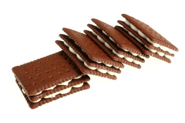 Chocolate Cream Cookie Sandwich
