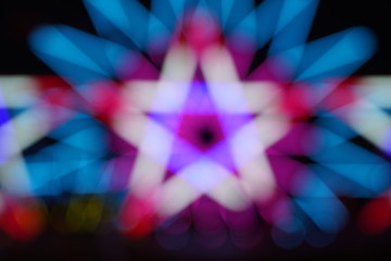 Star shaped blurred light bulb
