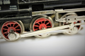 wheels of steam locomotive