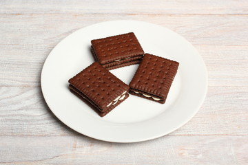 Chocolate Cream Cookie Sandwich